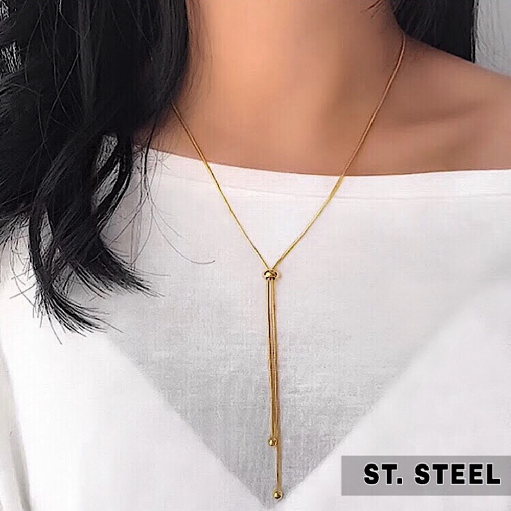 ⚜️𝟯𝟬%𝗢𝗙𝗙 𝗯𝘂𝗻𝗱𝗹𝗲𝘀 𝟯+⚜️ NEW Adjustable Stainless Steel Lariat Necklace